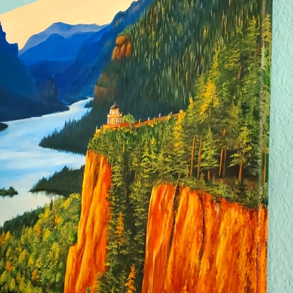 Origional Oil Painting 'Sunset on the Columbia'🌌 - Picture 3 of 3